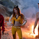 Andrew Bachelor, Bella Thorne, and Robbie Amell in The Babysitter: Killer Queen